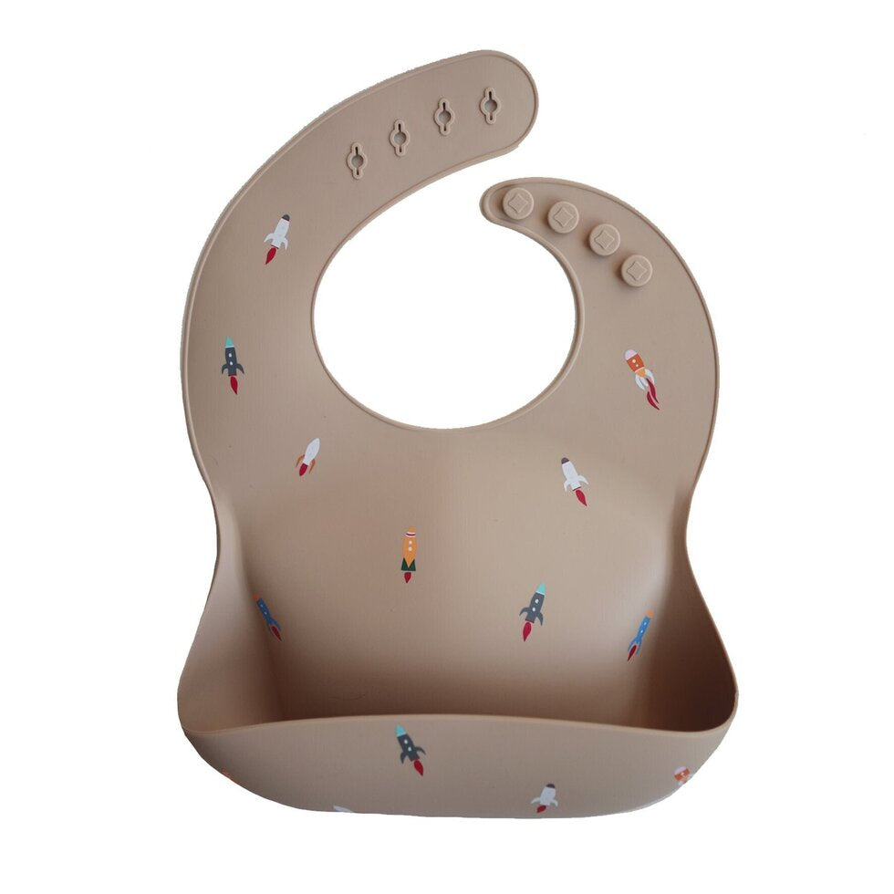 Silicone Bib - rocket