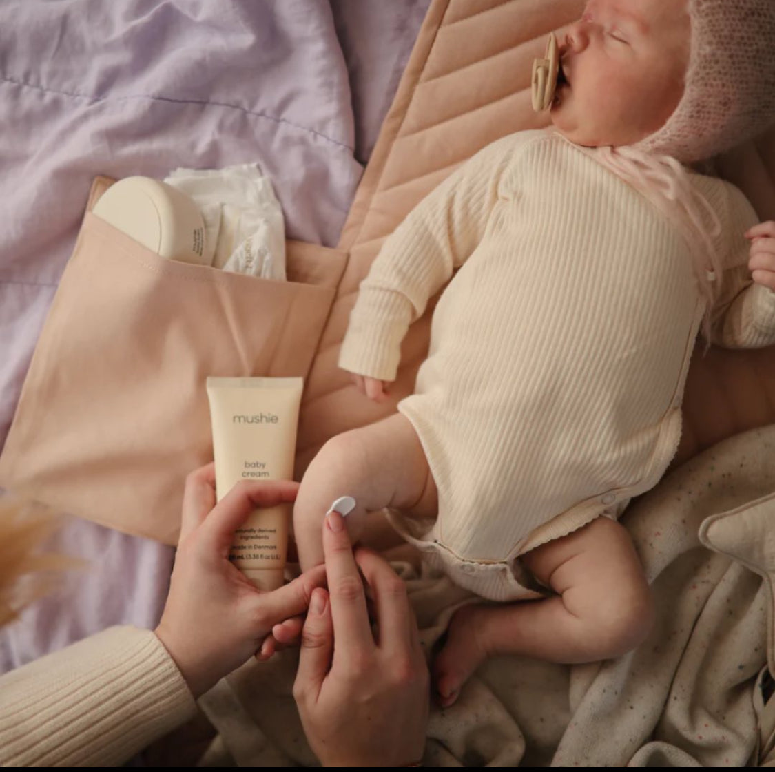Mushie Portable Changing Mat - Natural