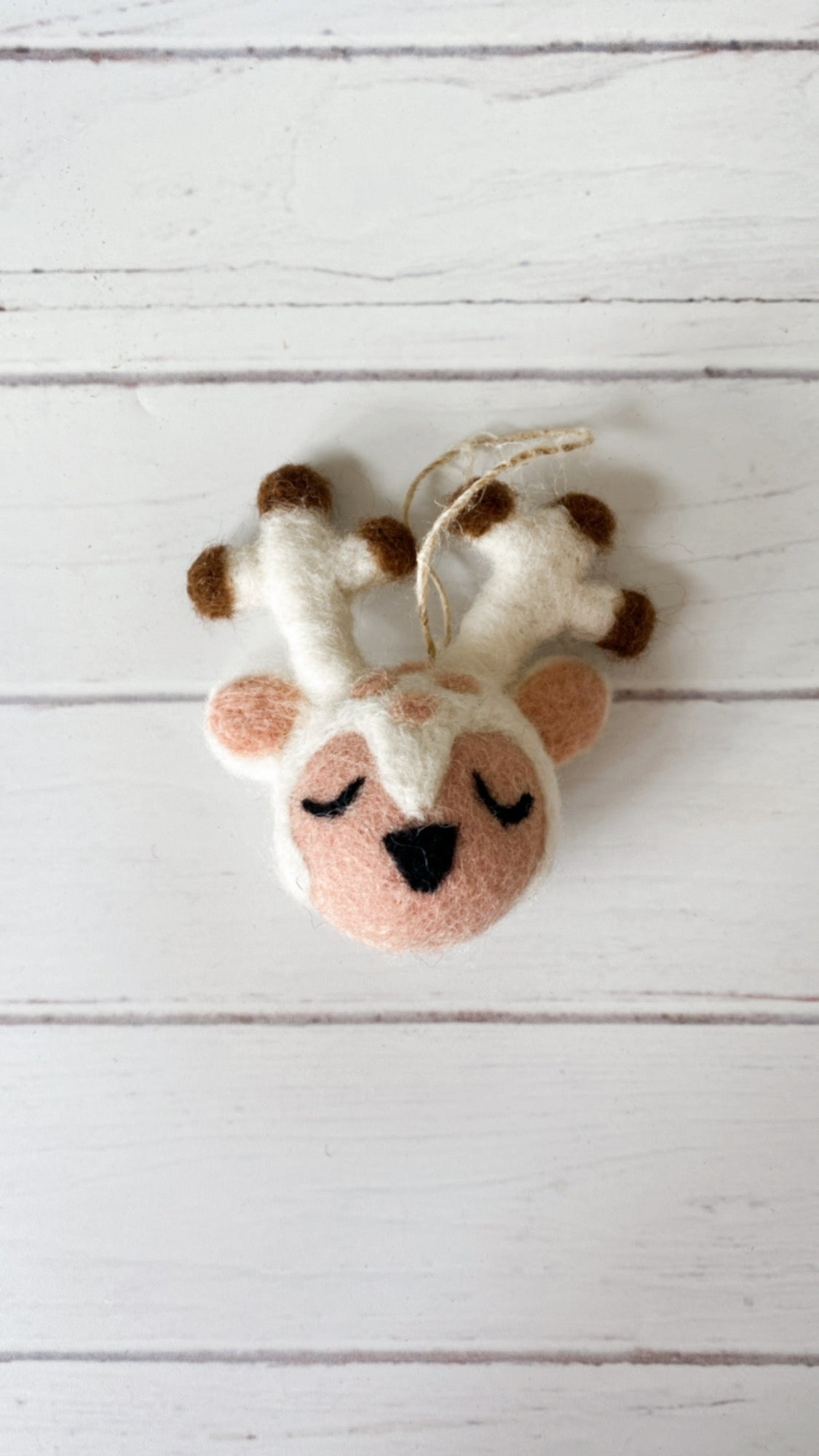 Sleepy Reindeer Christmas ornament