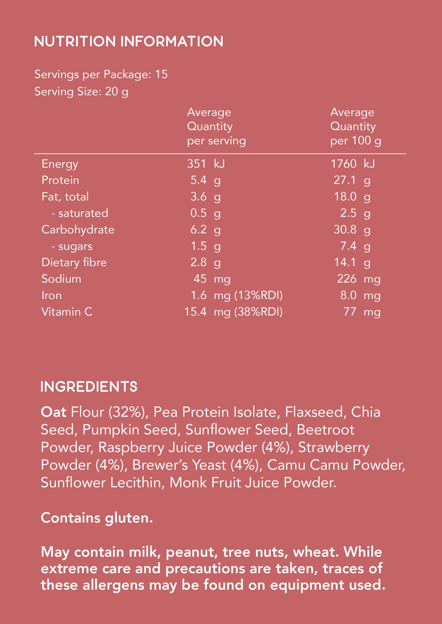 Lactation Blend sample pack